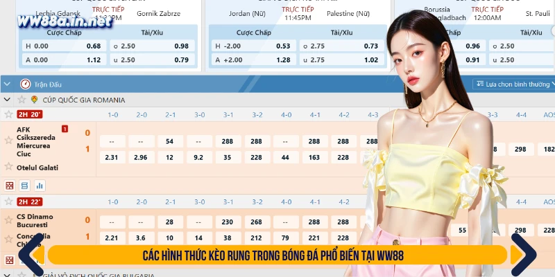 Các hình thức kèo rung trong bóng đá phổ biến tại WW88